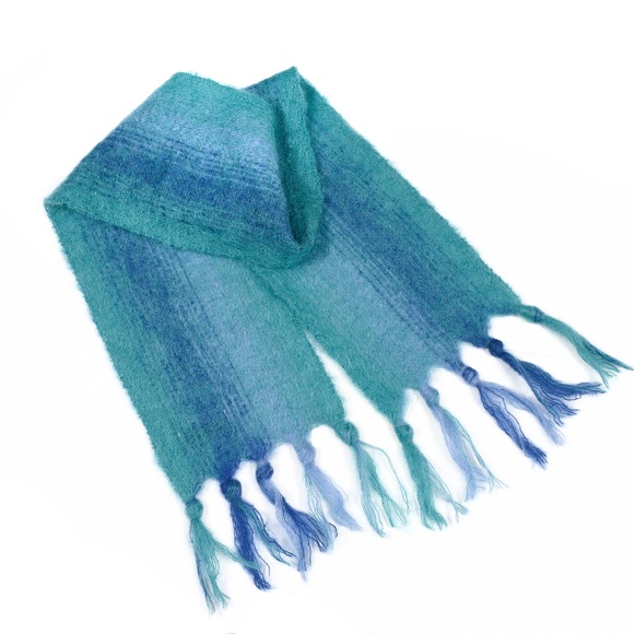 ST. ALBANS Australia Mohair Scarf Knotted Fringe - Picture 2 of 7